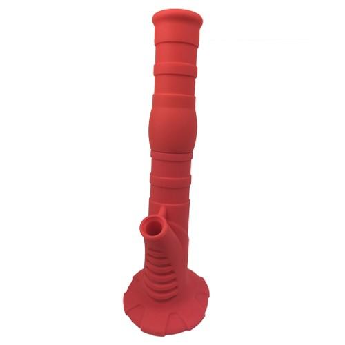 14 inch Red Silicone Bong Made of 2 Pieces