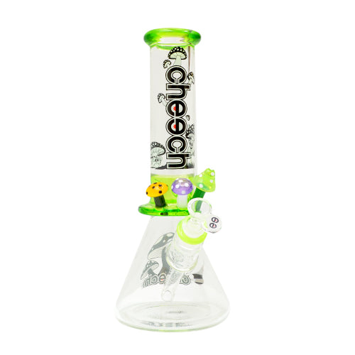 Green Cheech Glass Mushroom Bong