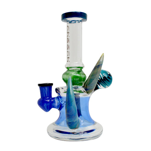 Spike Horn Dab Rig Bong Made of Handblown Glass