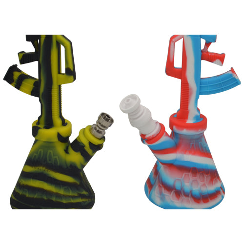 Dabbing with an AK47 Silicone Dab Rig