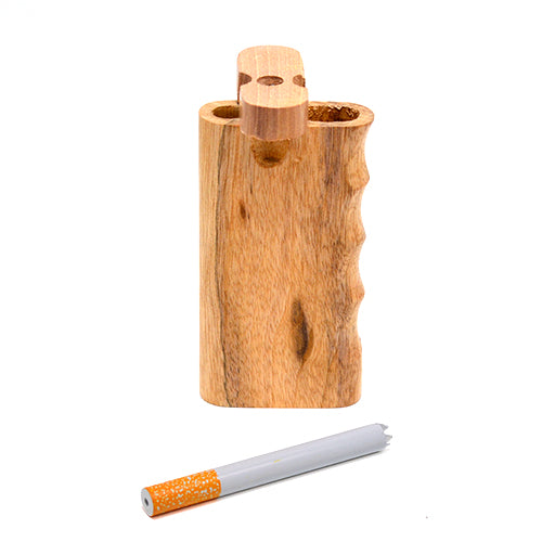 Walnut Grip Dugout Pipe with Cigarette One Hitter