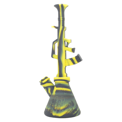 Yellow and Black AK47 Silicone Dab Rig for Sale