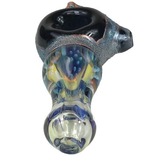 Electroformed Color Changing Hand Blown Glass Spoon Pipe