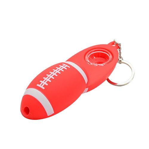 Silicone Football Keychain Pipe
