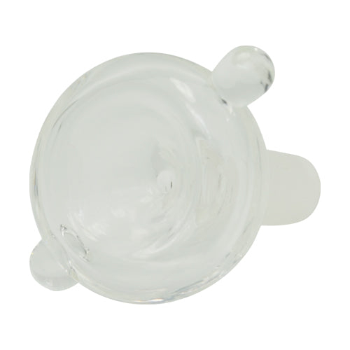 Clear Glass Bong Bowl Piece has Two knobs that make it easy to remove from bong
