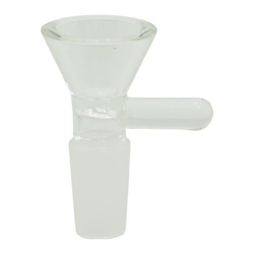 Glass Funnel Bong Bowl Piece with Stick Shape Handle