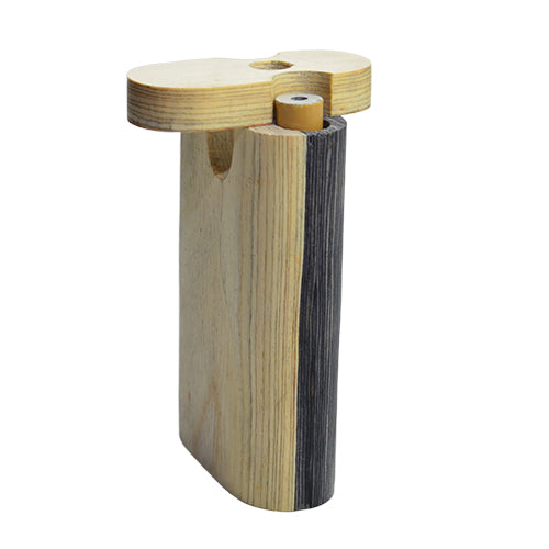 Mini Wooden Dugout Pipe Two Tone Color