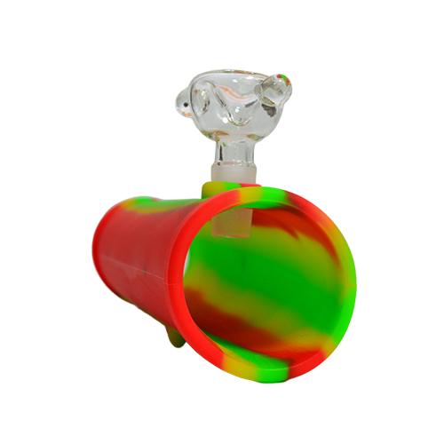 Silicone Steamroller Pipe with Bong Bowl 