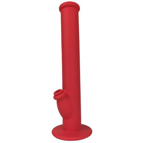 14 inch Red Silicone Bong with ice catcher and silicone down stem.
