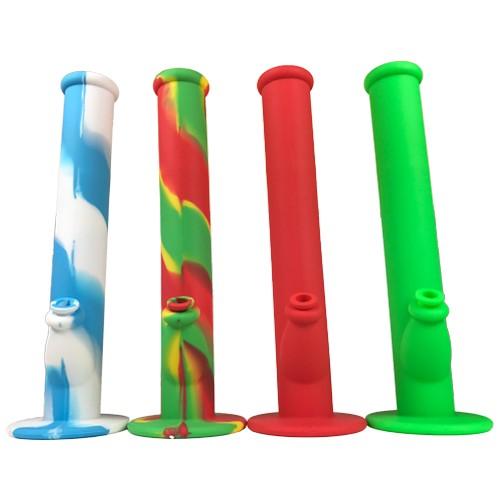 14 inch silicone bong with ice catcher and silicone down stem - Vape Vet Store