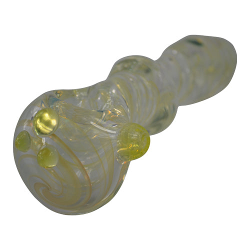 Yellow color changing glass pipe with great airflow