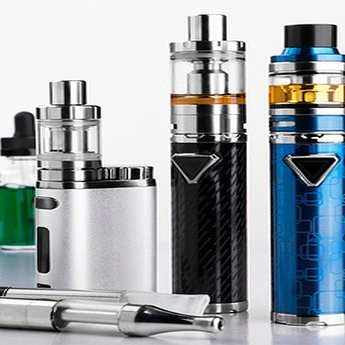 Different vapes on a white background