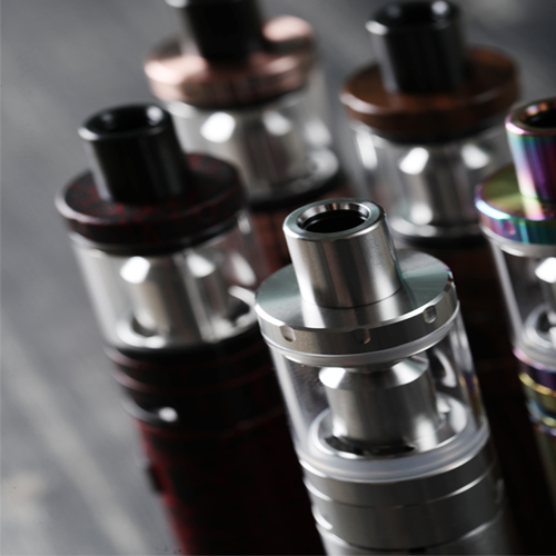 Mouthpiece area of several mod vapes