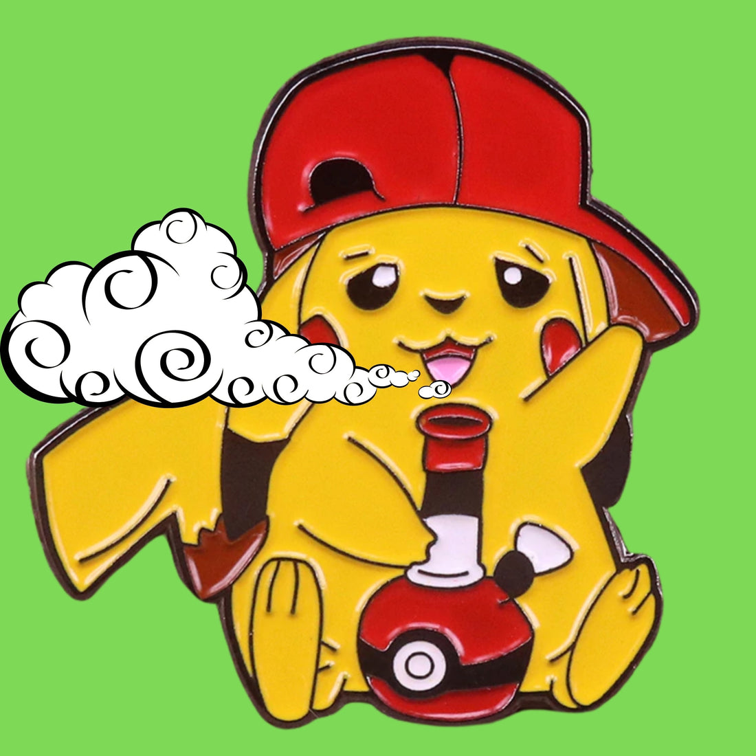 Pokeman smoking a bong