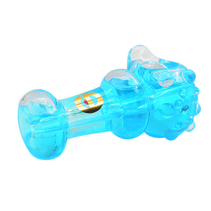 Blue Glass Liquid Glitter Pipe 