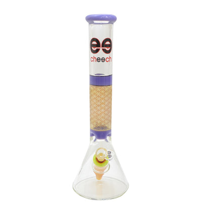 Cheech Glass Beaker Bong with Purple Accent