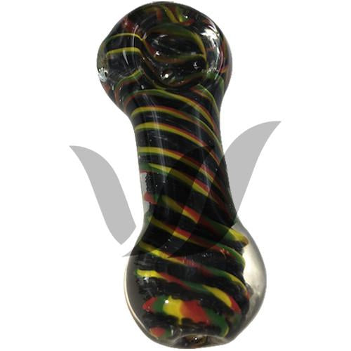 Rasta Hand Blown Glass Spoon Pipe - Vape Vet Store 