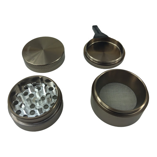 Brown Sharpstone Herb Grinder 4 Piece - Vape Vet Store