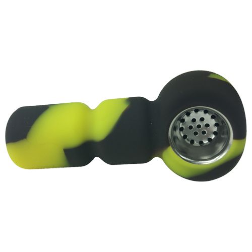 Thick Silicone Pipe Black Yellow
