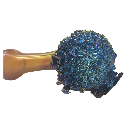 Hand Blown Glass Spoon Pipe dipped into Bismuth