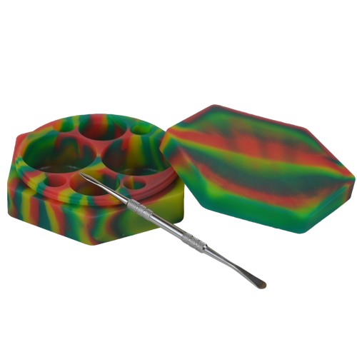 Large Hex Split Dab Container and Dab Tool - Vape Vet Store