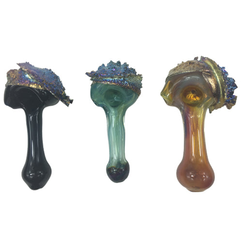Tony Kazy Bismuth Infused Glass Spoon Pipes Available in 3 Colors