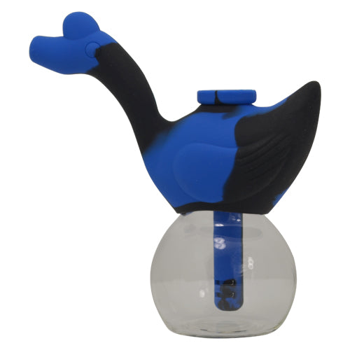 Swan Silicone Bubbler Pipe with Bong Bowls and Domeless Nails