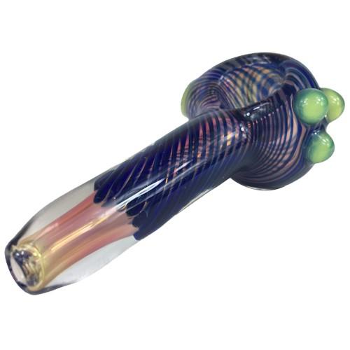 Blue Chameleon Glass Spoon Pipe