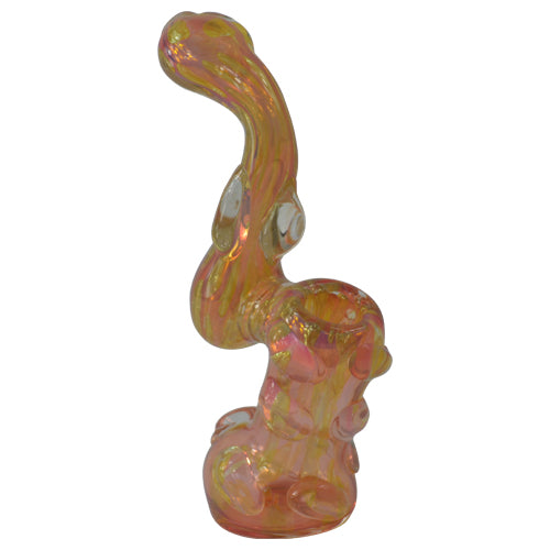 chameleon glass bubbler with marble grip - Vape Vet Store 