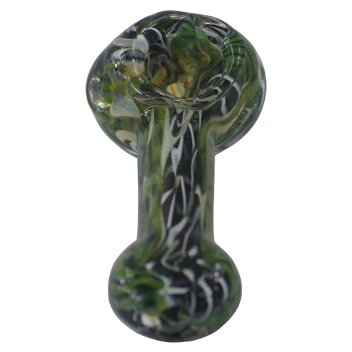 Deep Color Glass Spoon Pipe comes with flute style mouthpiece 