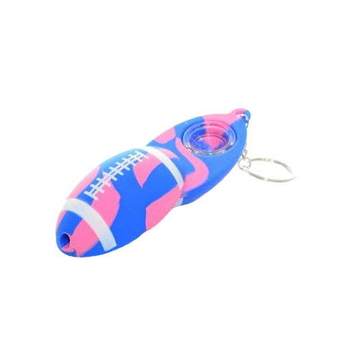 Football Keychain Pipe Pink Blue