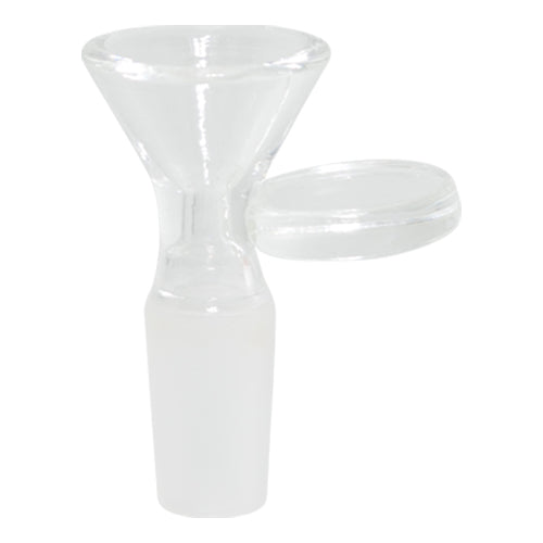 Glass Funnel Bong Bowl Piece with Round Handle