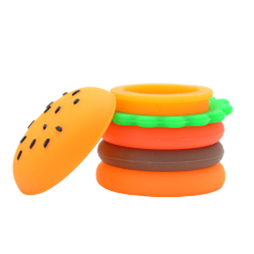 Lid Off Side View of Silicone Hamburger Dab Container