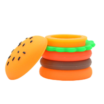 Lid Off Side View of Silicone Hamburger Dab Container