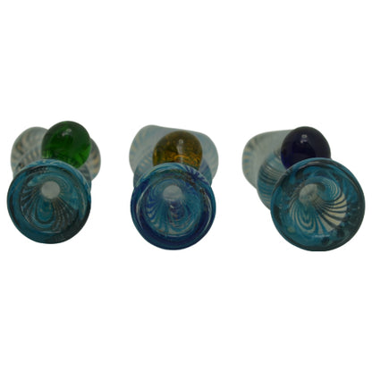 glass bowl of the hand blown glass chillum pipe 
