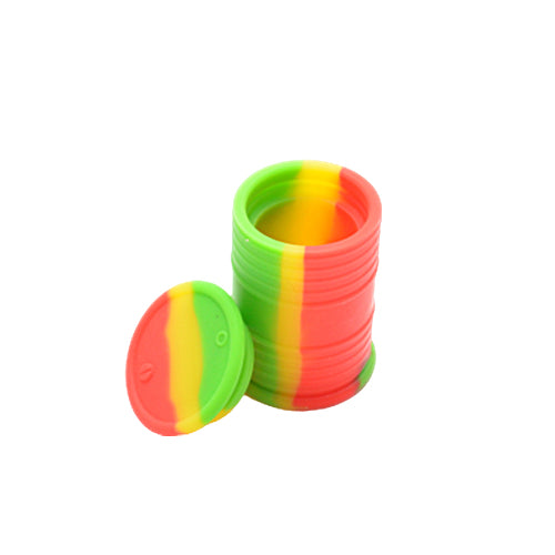 Silicone Oil Drum Dab Container Open Lid Side View