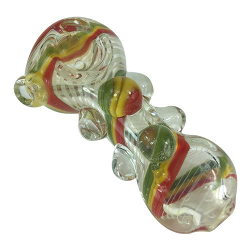 Rasta Chameleon Glass Hand Pipe with 2 options - Vape Vet Store 