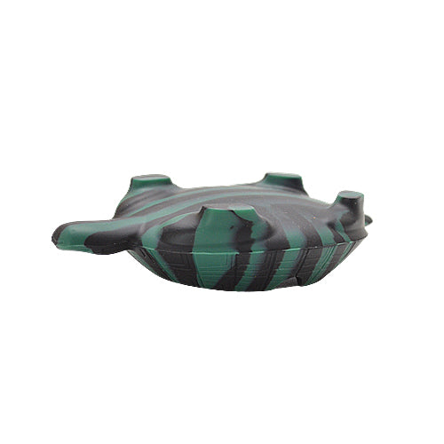Upside Down Green and Black Silicone Turtle Debowler Ashtray