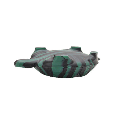 Upside Down Green and Black Silicone Turtle Debowler Ashtray