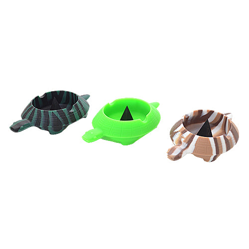 Three Different Color Silicone Turtle Debowler Ashtrays