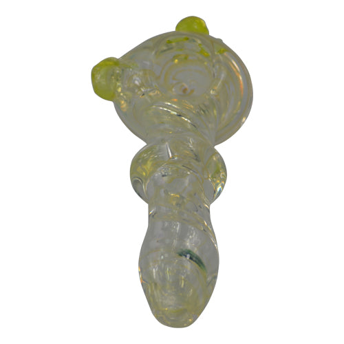 Yellow Color Changing Glass Pipe is thick and durable