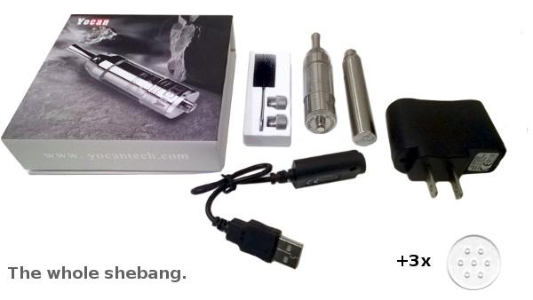 Yocan 94F Dry Herb Atomizer Vape Kit with Battery, Charger, and Glass Screens - Vape Vet Store